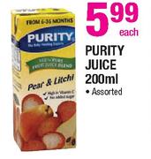 Purity Juice Assorted-200ml Each