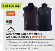 2-Ply K-Way Men's Vulcan & Women's Magma Jackets-Each