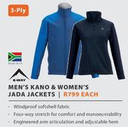 3-Ply K-Way Men's Kano & Women's Jada Jackets-Each