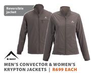 K-Way Men's Convector & Women's Krypton Jackets-Each