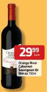 Orange River Cabernet Sauvignon Or Shiraz-750ml Each