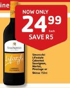 Simonsvlei Lifestyle Cabernet Sauvignon, Merlot, Pinotage or Shiraz-750ml Each