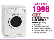 Defy 5Kg White Front Load Tumble Dryer(DTD252)