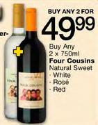 Four Cousins Natural Sweet White/Rose/Red - 2x750ml