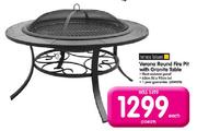 Terrace Leisure Verona Round Fire Pit With Granite Table-Each