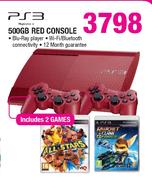 PS3 500GB Red Console