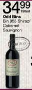 Odd Bins Bin 953 Shiraz/Cabernet Sauvignon-750ml