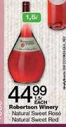 Robertson Winery Natural Sweet Rose/Natural Sweet Red-1.5ltr Each