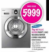 Samsung Metallic Silver Front Load Washer/Dryer Combo Machine(WD0704RE)-7Kg