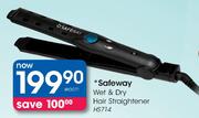 Safeway Wet & Dry Hair Straightener(HS714)-Each