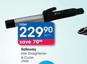 Safeway Hair Straightener & Curler(ST655)-Each