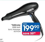 Safeway 2000Watt Ionic Hairdryer (HD741DN)-Each