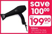 Safeway 1800Watt Pro Style AC Hairdryer (HD759)-Each