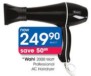 Wahl 2000 Watt Professional AC Hair Dryer-Each