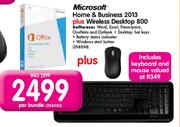 Microsoft Home & Business 2013 Plus Wireless Desktop 800-Per Bundle