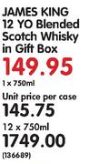 James King 12 Yo Blended Scotch Whisky in Gift Box-12 x 750ml