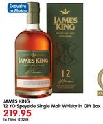 James King 12 Yo Speyside Single Malt Whisky in Gift Box-750ml