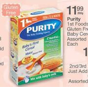 Purity 1st Foods Gluten Free Baby Cereal Assorted-200g Each