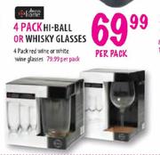 Always Home Hi-Ball Or Whisky Glasses-4 Pack