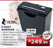 Royal 6 Sheet Shredder (J555)