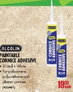 Alcolin Paintable Cornice Adhesive-310ml Each