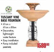 Tuscany Vine Base Fountain-61x61x80cm