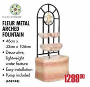 Fleur Metal Arched Fountain-46x32x106cm