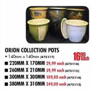 Orion Collection Pots-140mm x140mm Each