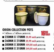 Orion Collection Pots-380mm x 310mm Each
