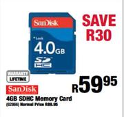 Sandisk SDHC Memory Card-4GB