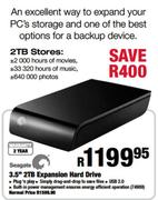 Seagate Expansion Hard Drive-2TB