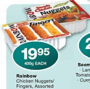 Rainbow Chicken Nuggets/Fingers Assorted-400g Each