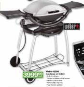 Weber Q200 Gas Braai on Trolley
