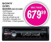 Sony CD/MP3 Reciever-CDX GT310MP
