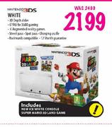 Nintendo 3DS White (Includes New Ice White Console, Super Mario 3D Land Game)