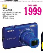 Nikon S6200 Blue