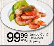 Jumbo Cut & Deveined Prawns-600gm