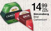 Simonsberg Brie/Camembert-125gm
