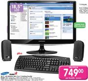 Samsung Genius 18.5" LCD Monitor Plus 3-in-1 Desktop Bundle