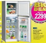 KIC Metallic Silver Top Freezer/Fridge-223Ltr