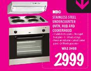 KIC Stainless Steel Undercounter Oven, Hob And Cookerhood