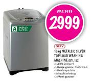 Defy Metallic Silver Top Load Washing Machine-13kg