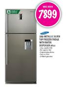 Samsung Metallic Silver Top Freezer/Fridge With water Dispenser-500Ltr