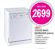 Defy 12 Place White Dishwasher-DDW156