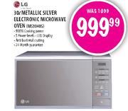 LG Metallic Silver Electronic Microwave Oven-30Ltr