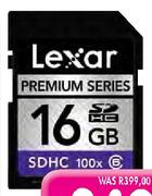 Lexar 16GB Premium SDHC Cord