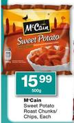 McCain Sweet Potato Roast Chunks/Chips-500g Each