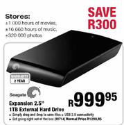 Seagate Expansion 2.5" 1TB External Hard Drive