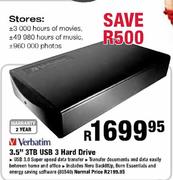 Verbatim 3.5" 3TB USB 3 Hard Drive