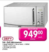 Defy Grill Microwave-34ltr